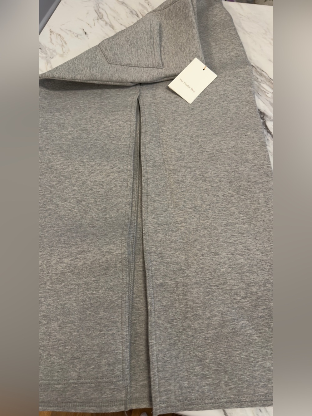 NWT The Frankie Shop DANA Cotton Midi Skirt Grey Size S Minimalist